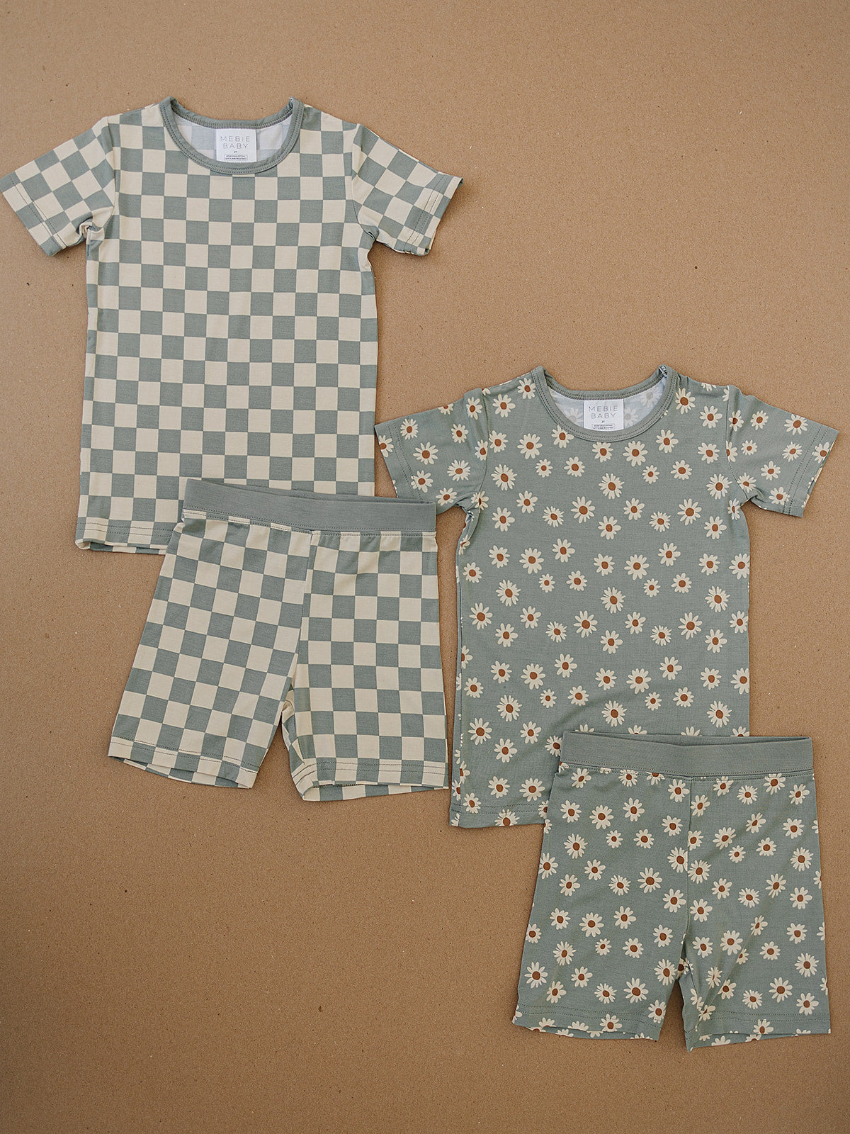 Light Green Daisy Bamboo Cozy Short Set