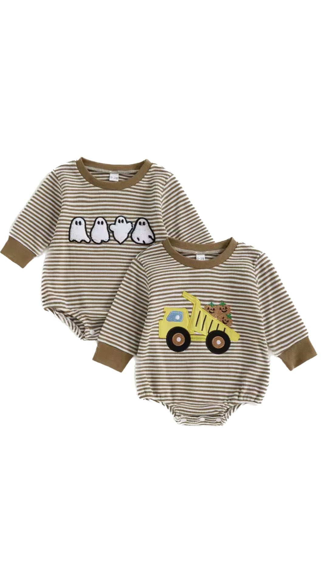 Stripe Fall Romper - Pre Order