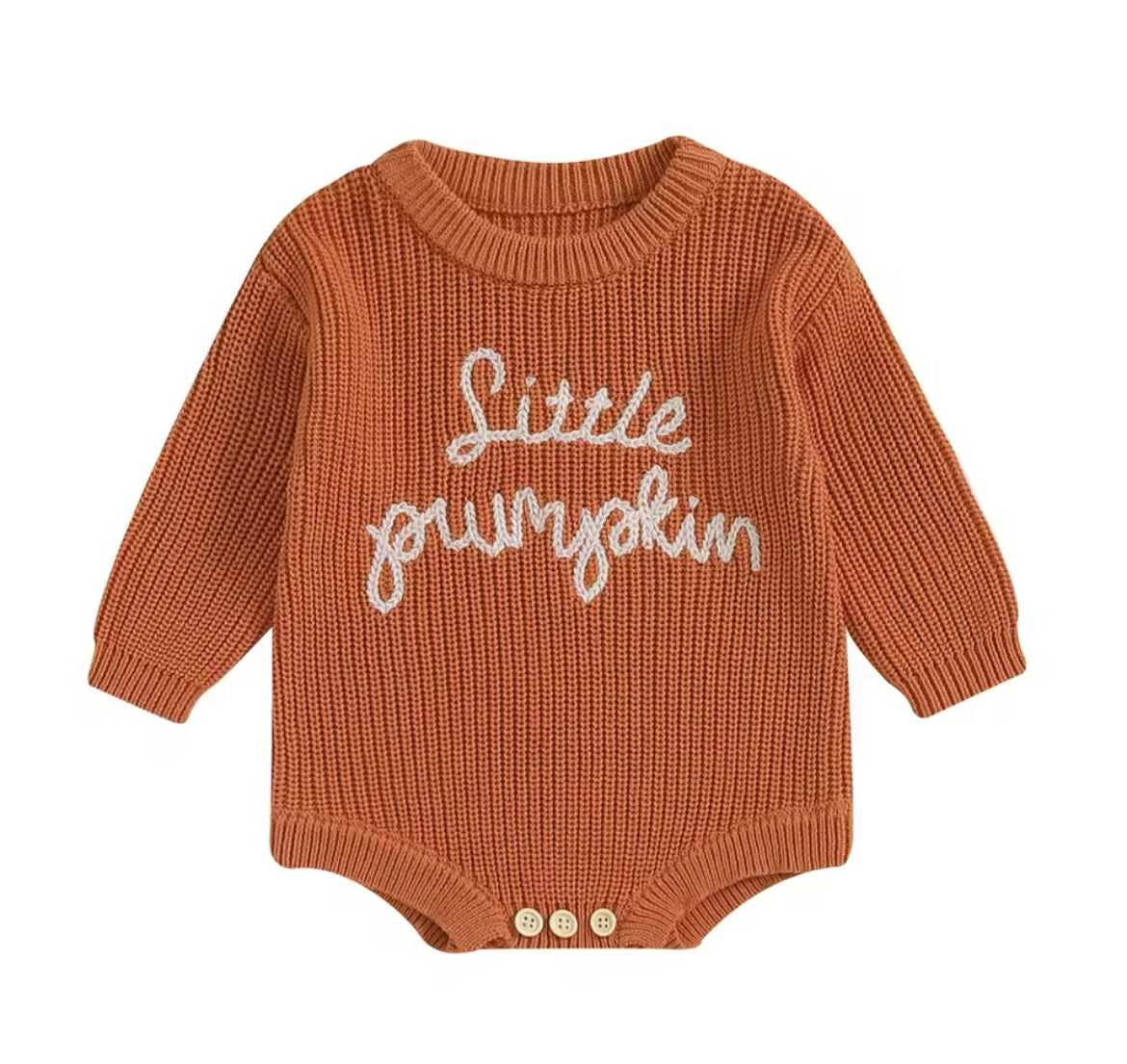 Little Pumpkin Sweater Romper - Pre Order