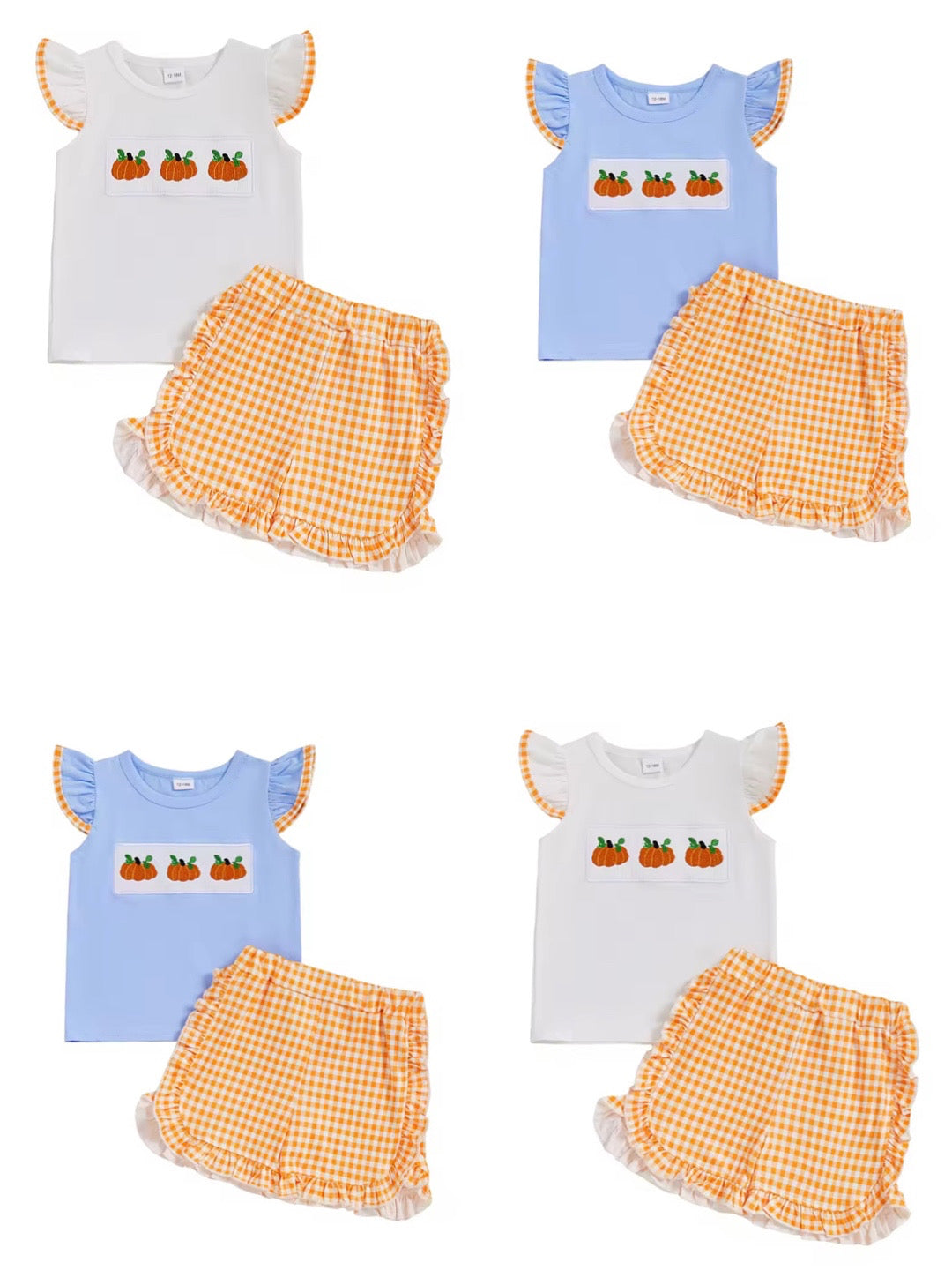 Pumpkin Plaid Set - Pre Order