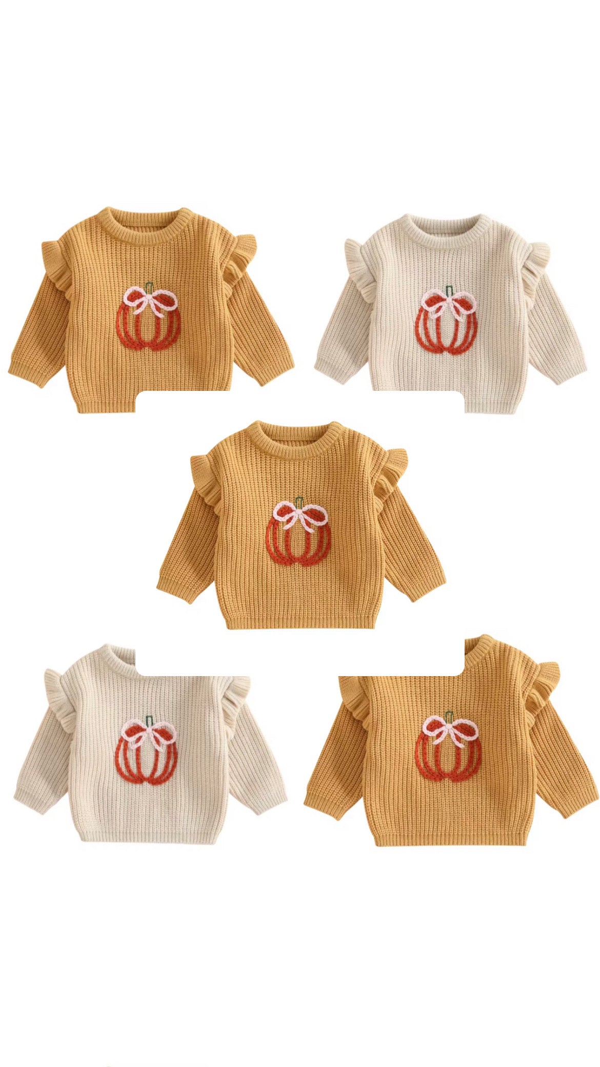 Pumpkin + Ribbon Sweater