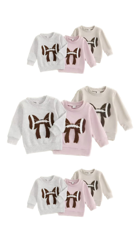 Football + Bow Pullover - Pre Order