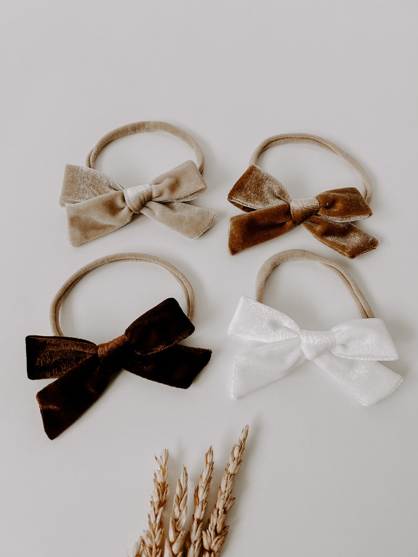 Baby Velvet Bows - 4 Pack - Pre Order