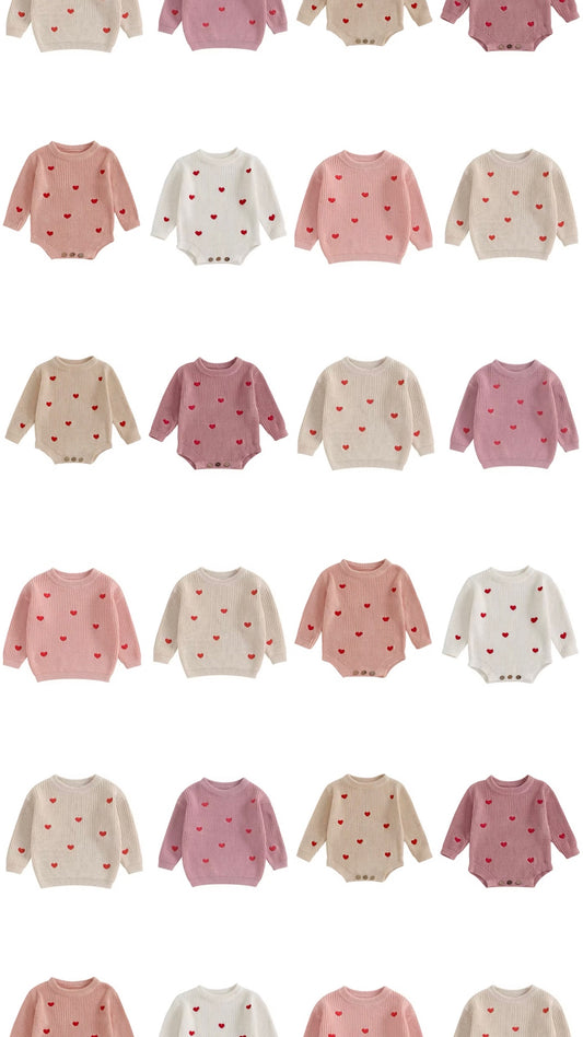 Hearts Sweater + Romper - Pre Order