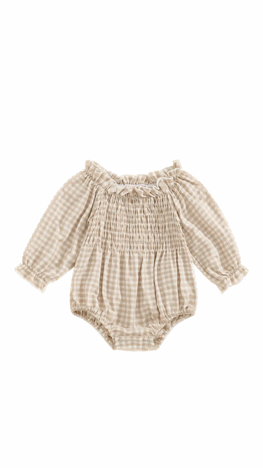 Gianna Gingham Bubble Romper - Pre Order