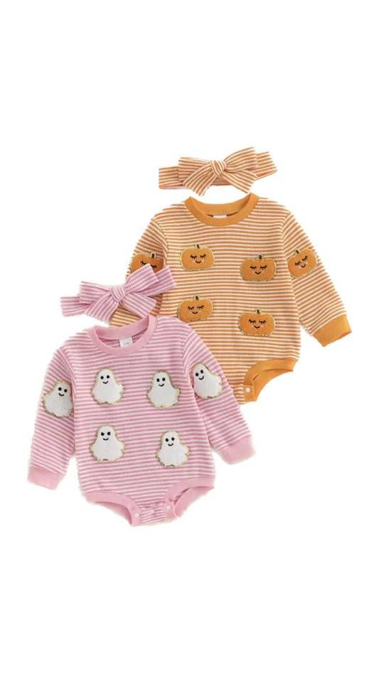 Pumpkin + Ghost Romper - Pre Order