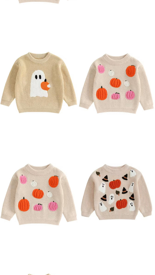 Pumpkin + Ghost + Hat Sweater - Pre Order