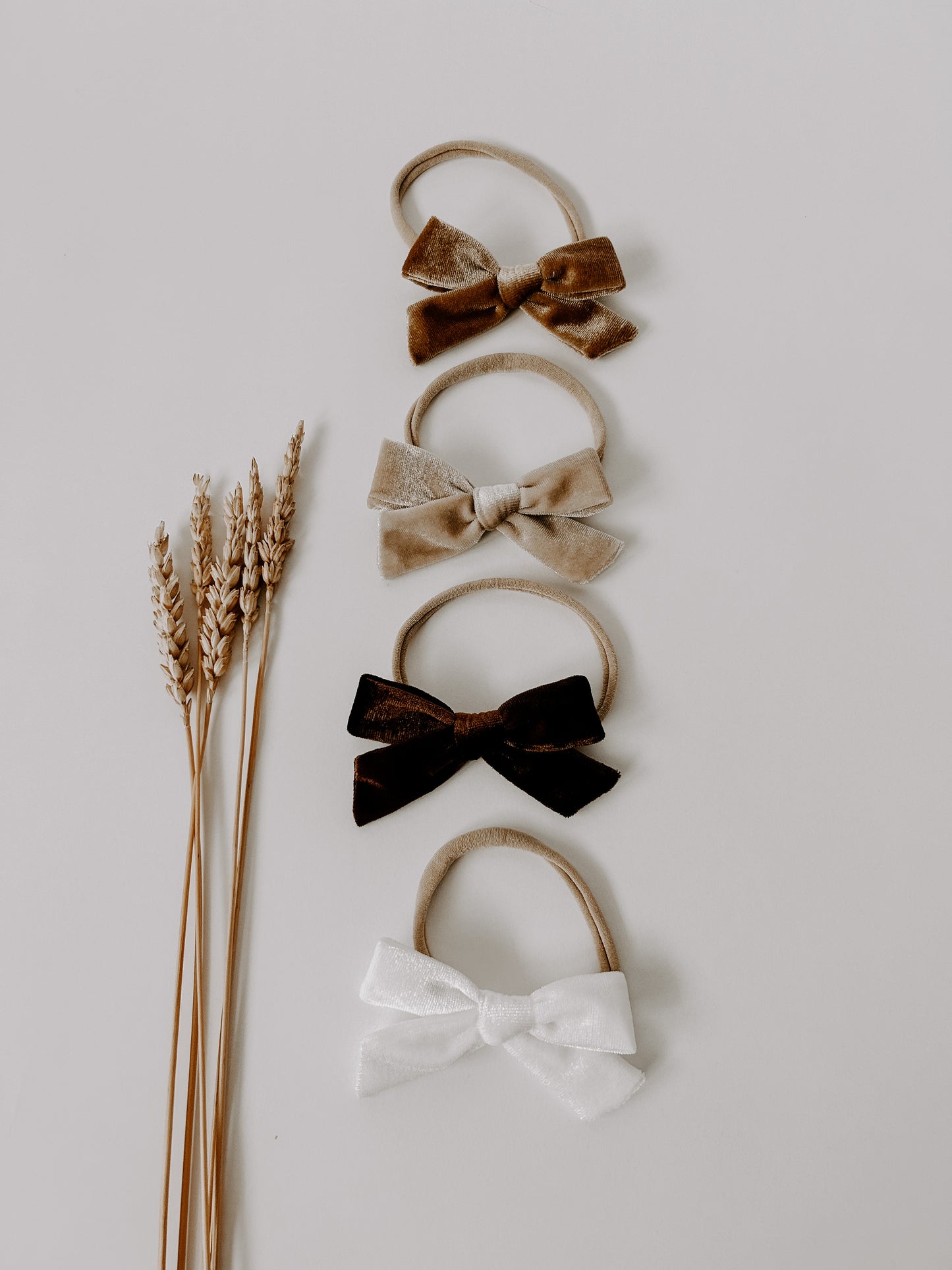 Baby Velvet Bows - 4 Pack - Pre Order