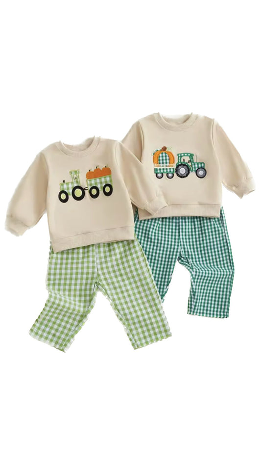 Tractor + Plaid Set - Pre Order