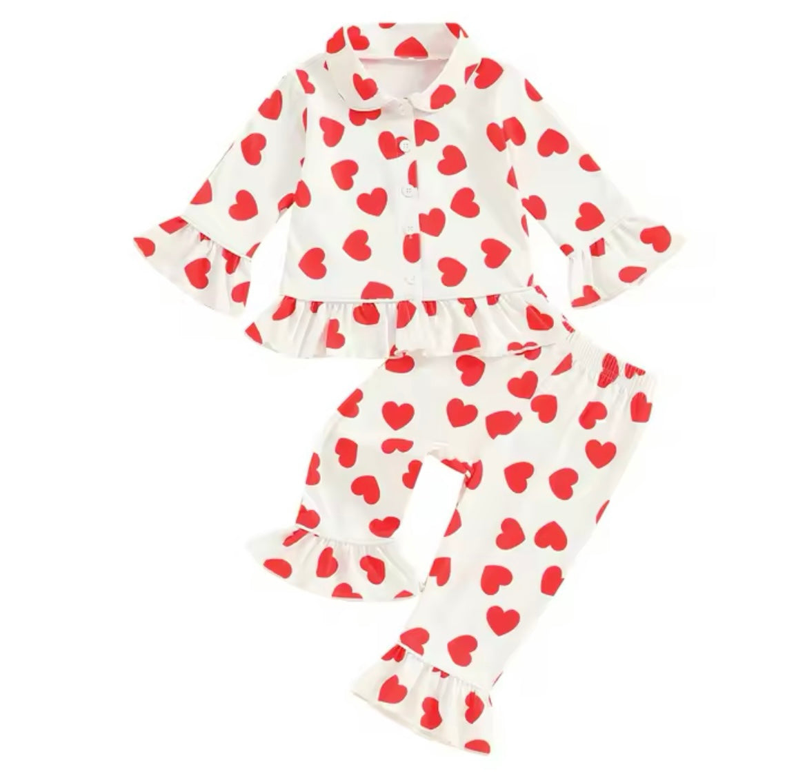 Ruffle Heart Pajama - Pre Order