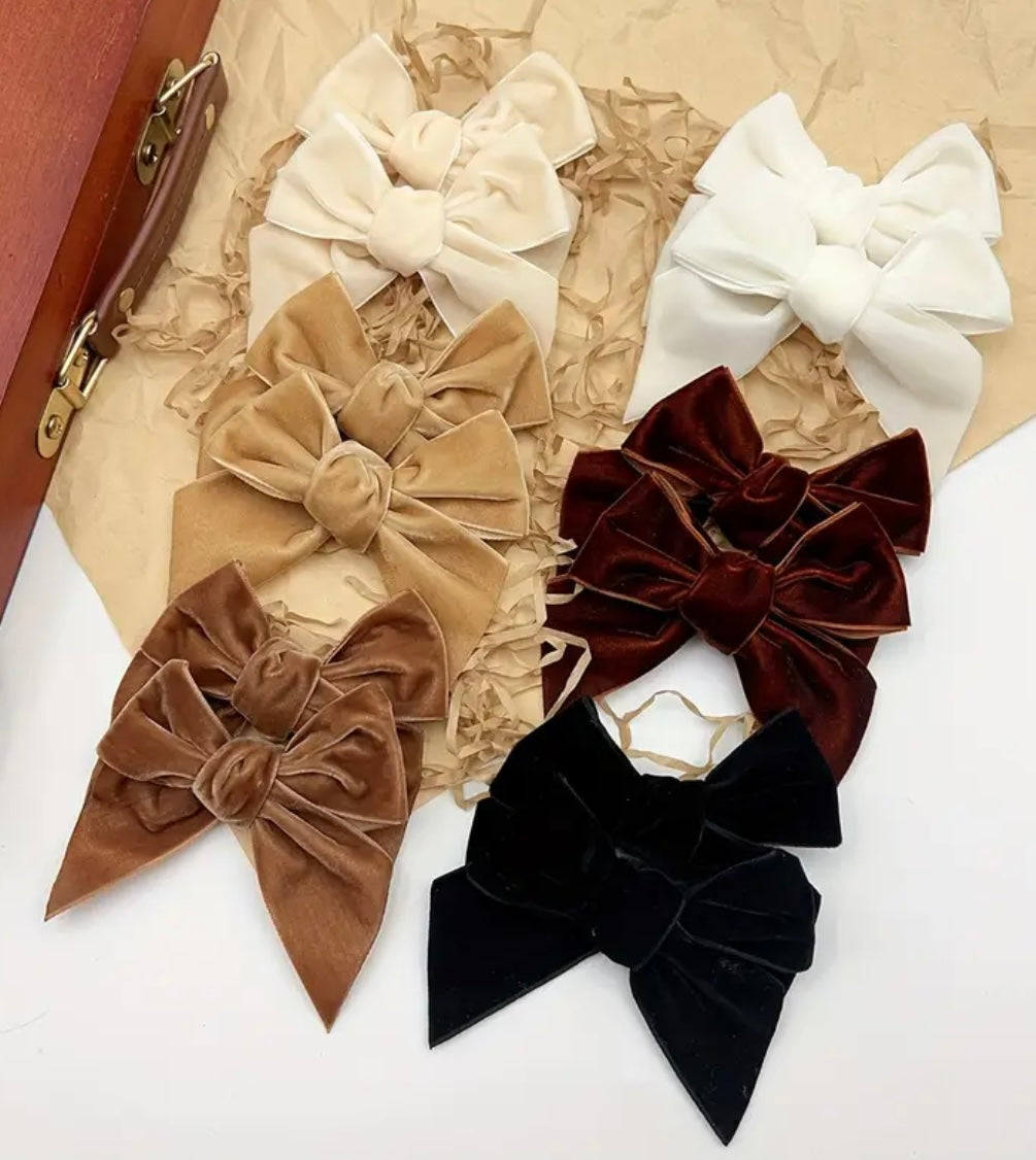 Velvet Bow Bundle - 6 Pair - Pre Order