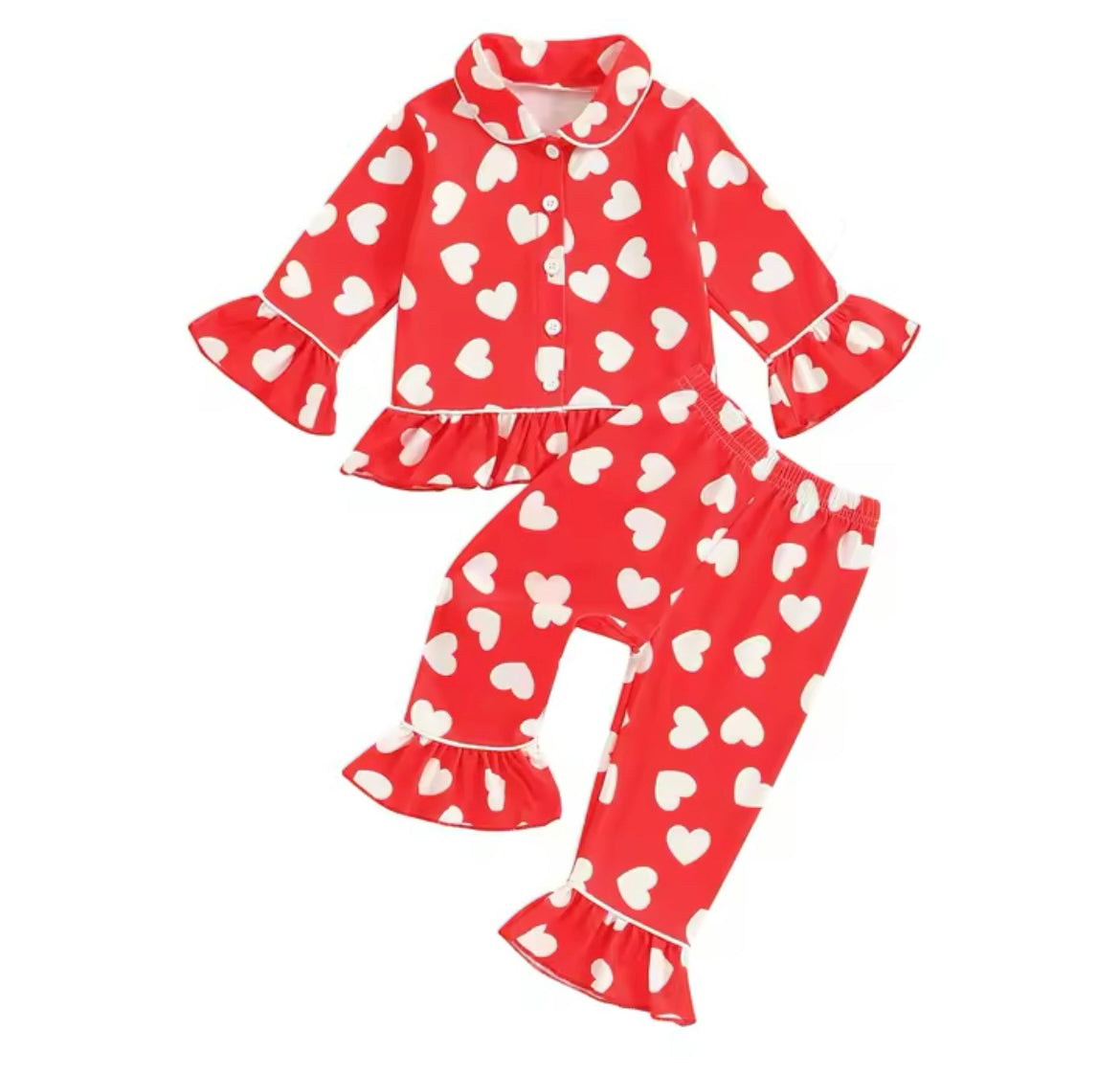 Ruffle Heart Pajama - Pre Order