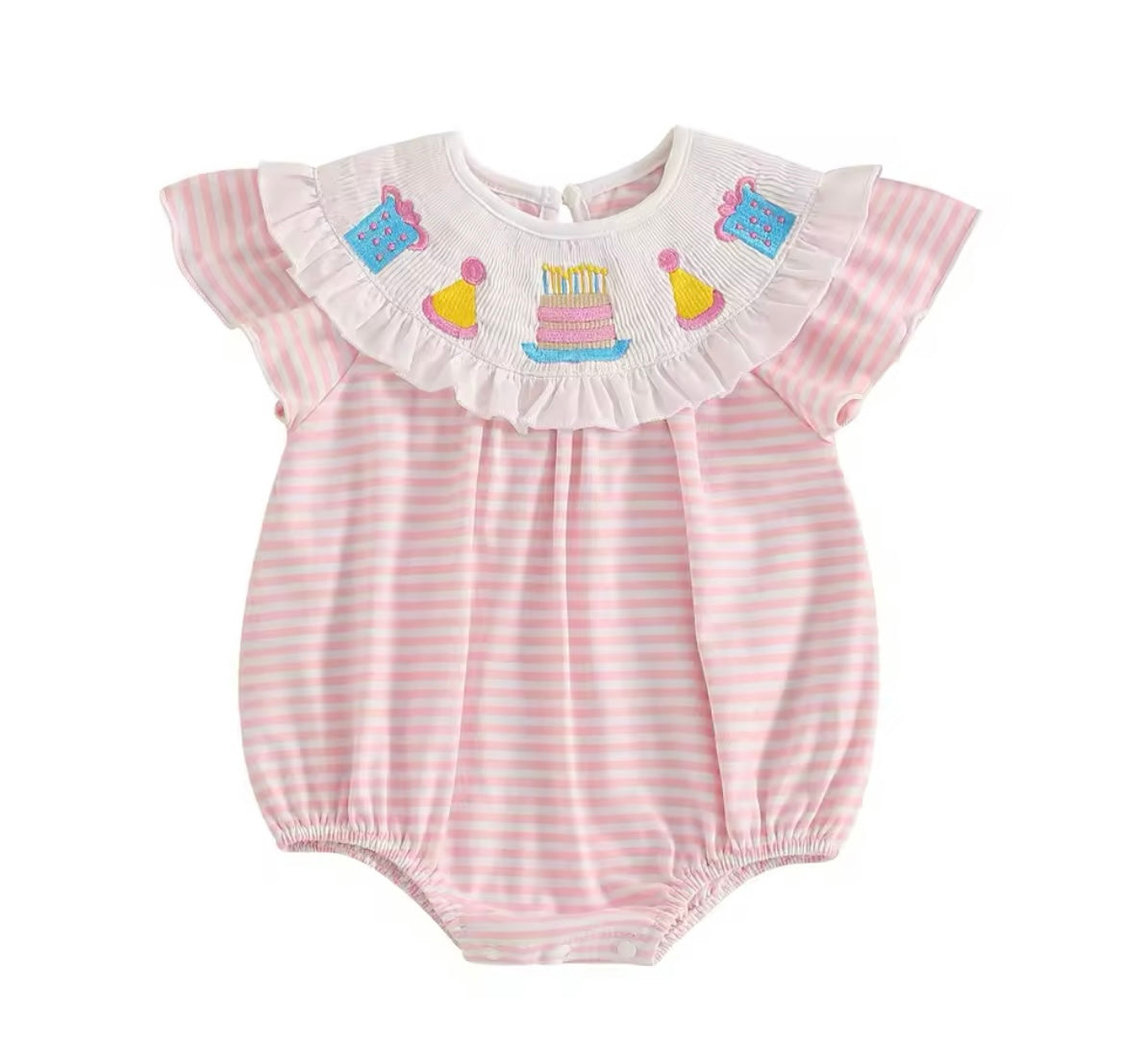 Short Sleeve Birthday Romper - Pre Order