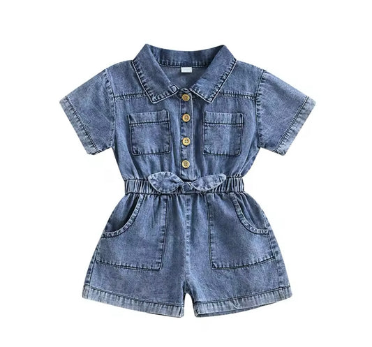 Dolly Denim Romper - Pre Order