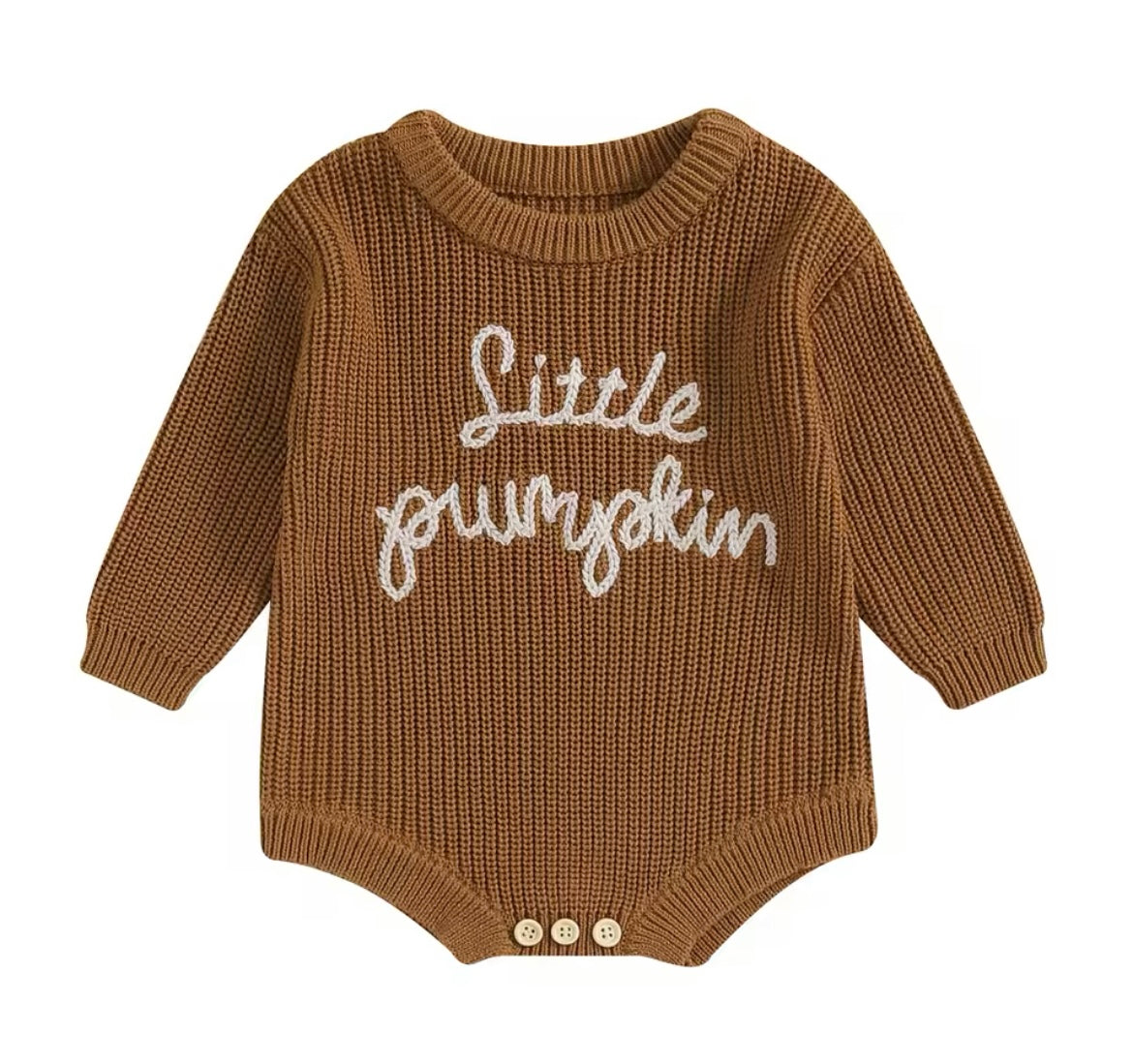 Little Pumpkin Sweater Romper - Pre Order