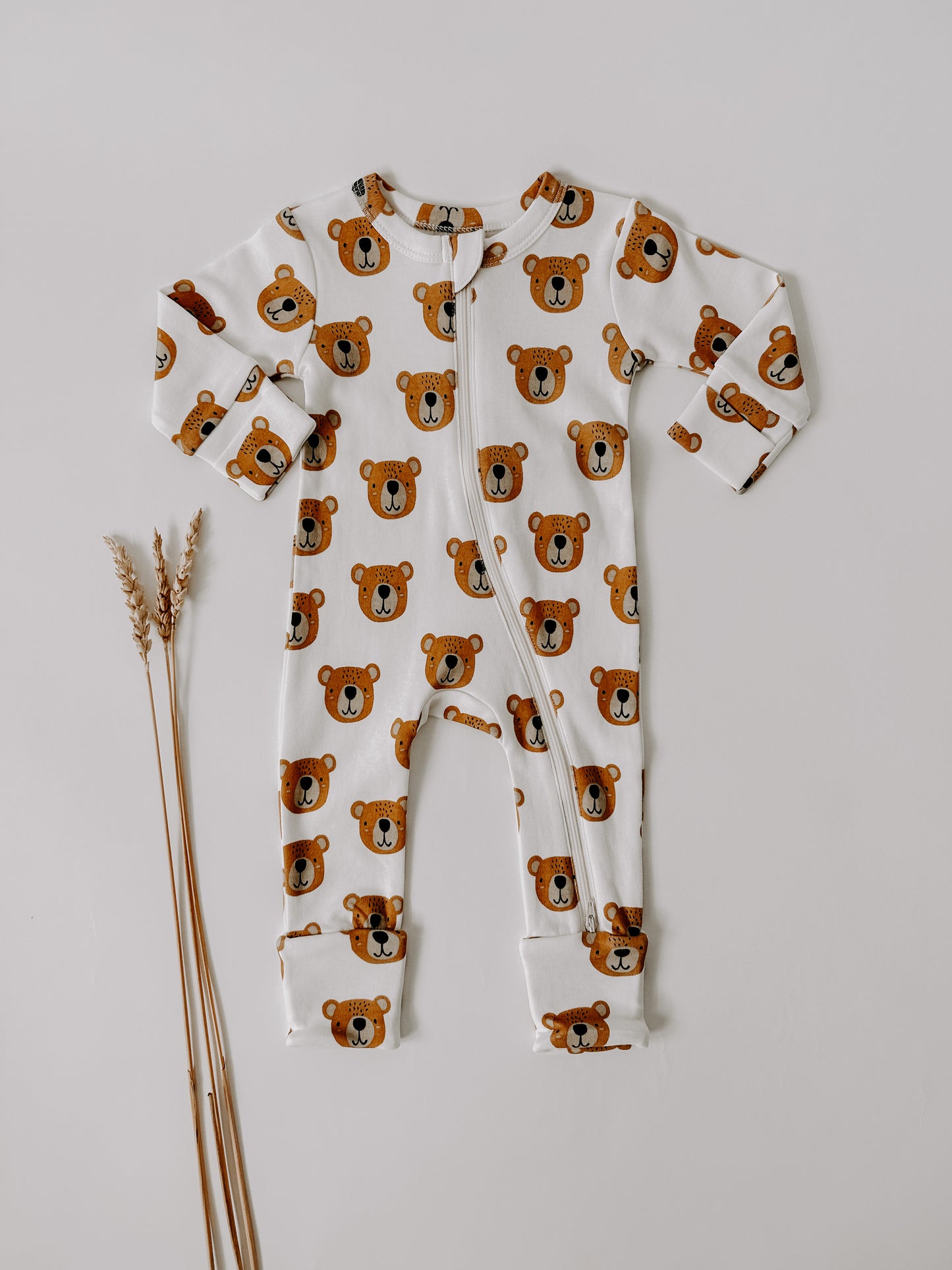 Baby Bear 2 Way Zipper Footies