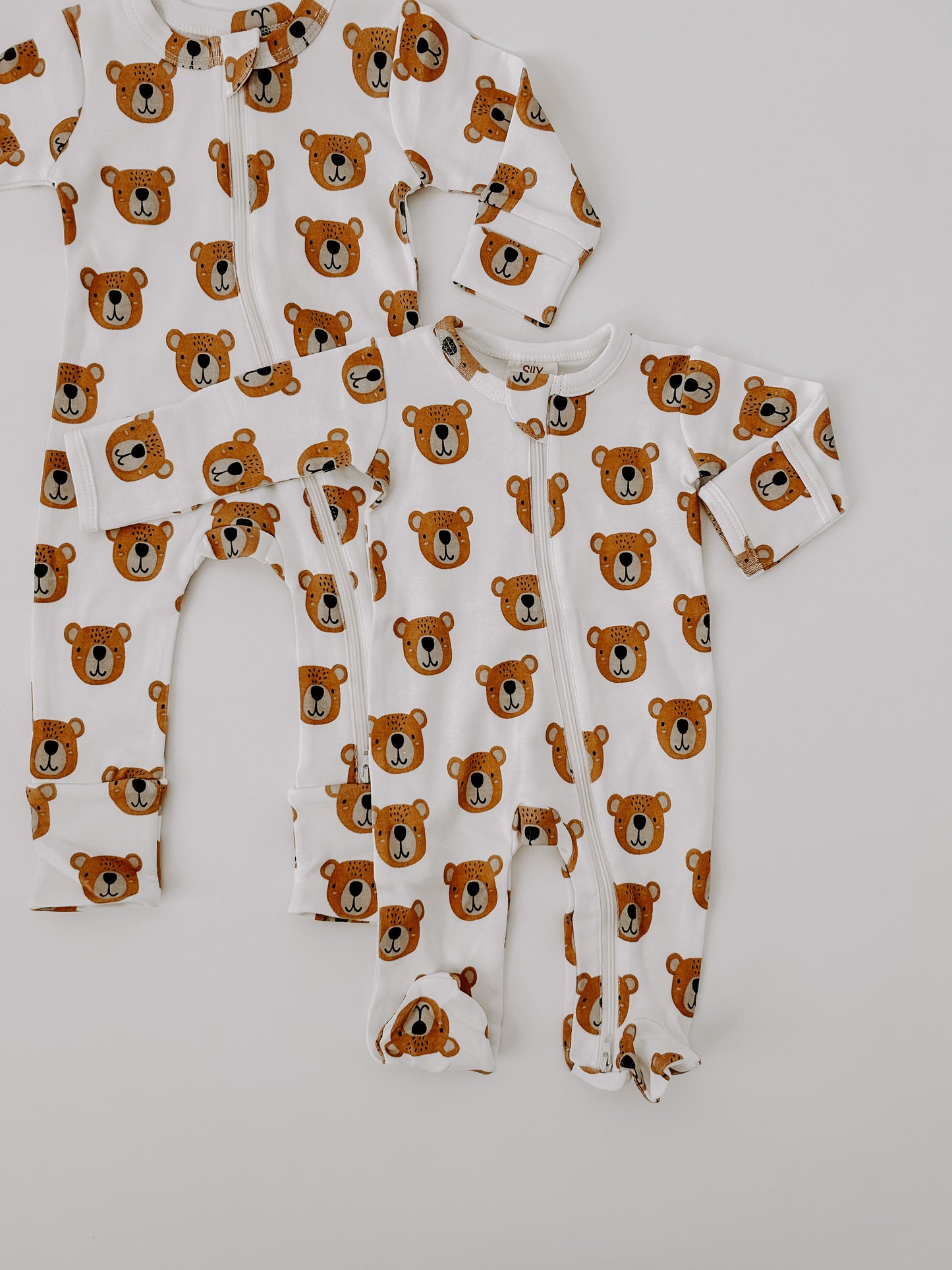 Baby Bear 2 Way Zipper Footies