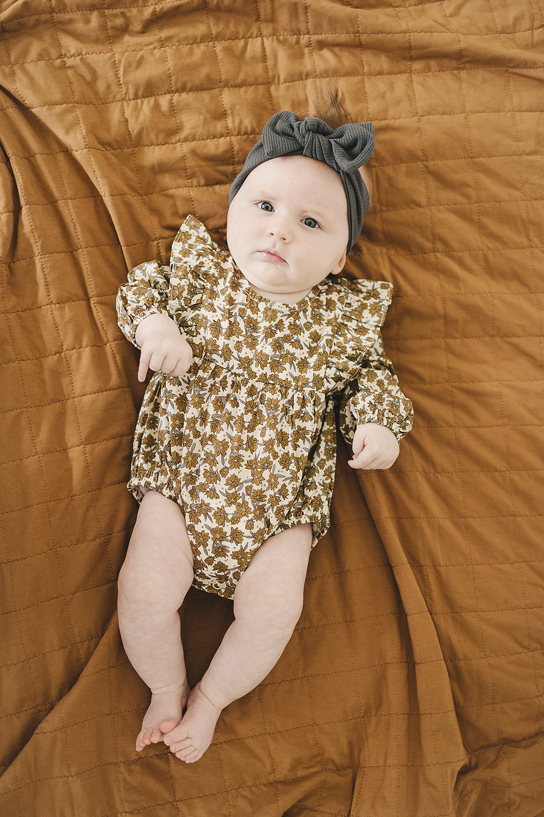 Magnolia Print Cotton Bubble Romper