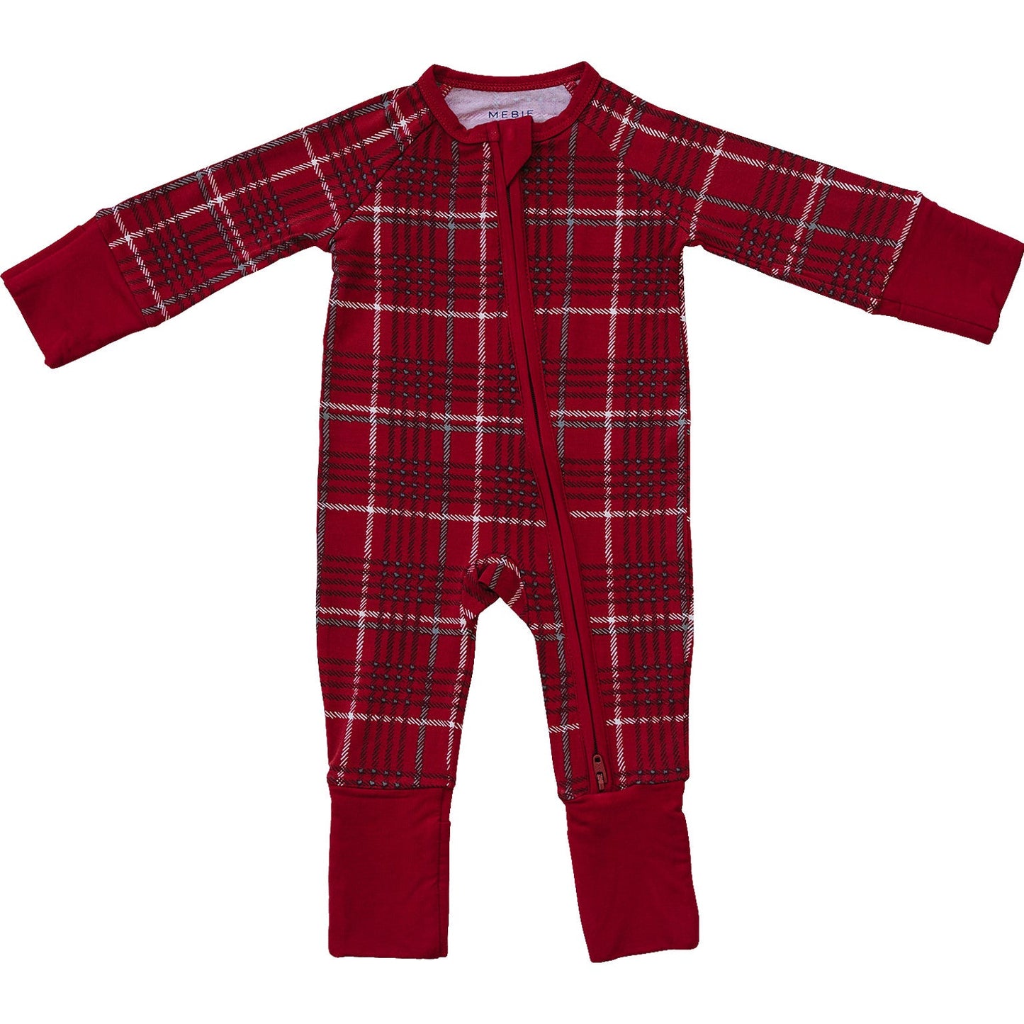 Red Plaid Bamboo Zipper