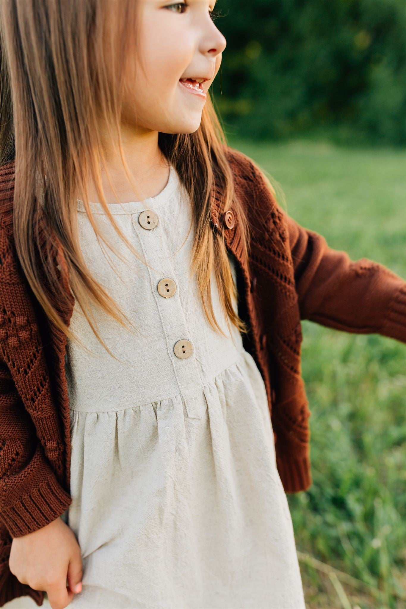 Dark Rust Cable Knit Cardigan